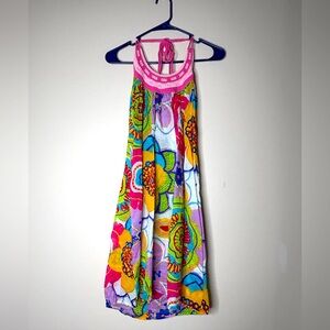 Vibrant Colorful Boho Hippy, Summer Women's Multicolored Dress.‎ Medium.
